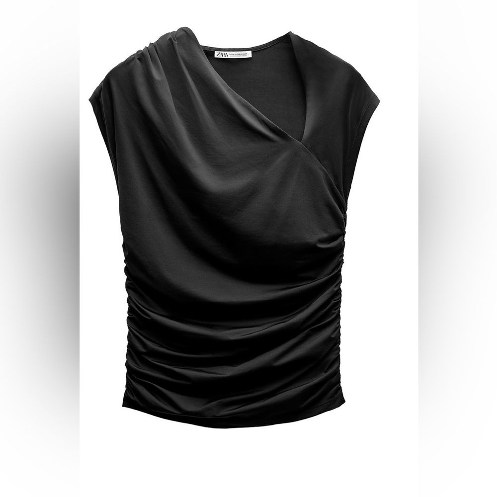 Zara Black asymmetrical top